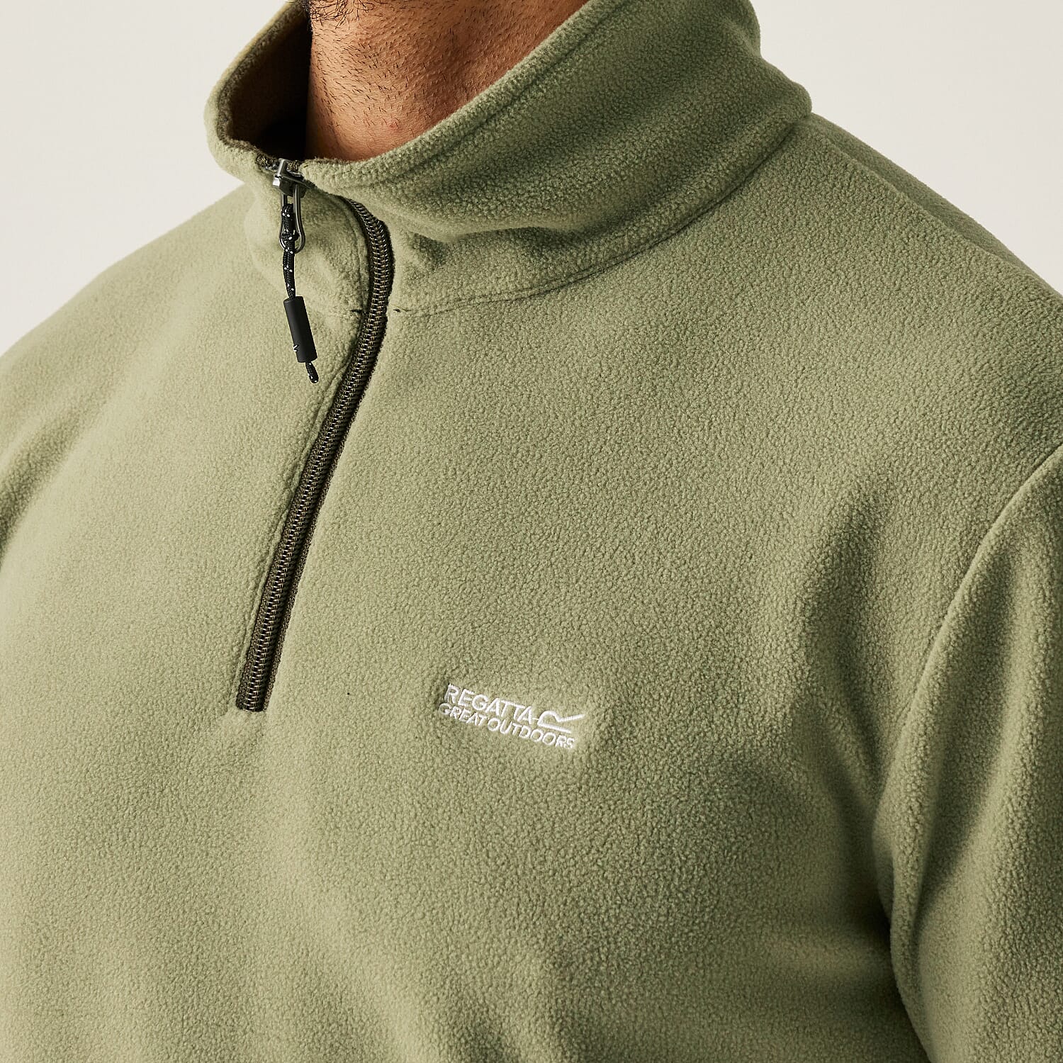 Regatta Mens Lightweight Half Zip Fleece (Size XXXL) - Oil Green