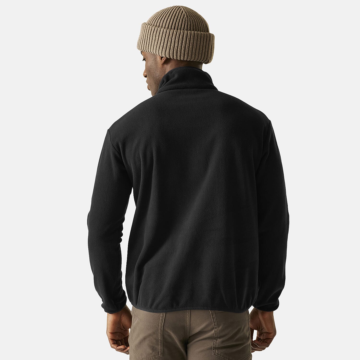 Regatta Mens Micro-Fleece Half-Zip Jacket (Size XXL) - Black