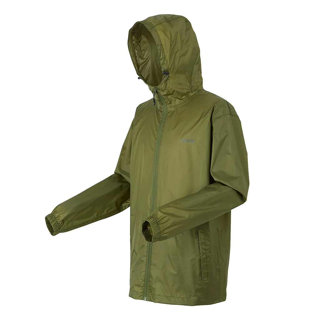 Regatta Mens Pack-It Waterproof Jacket (Size M) - Nephite Green