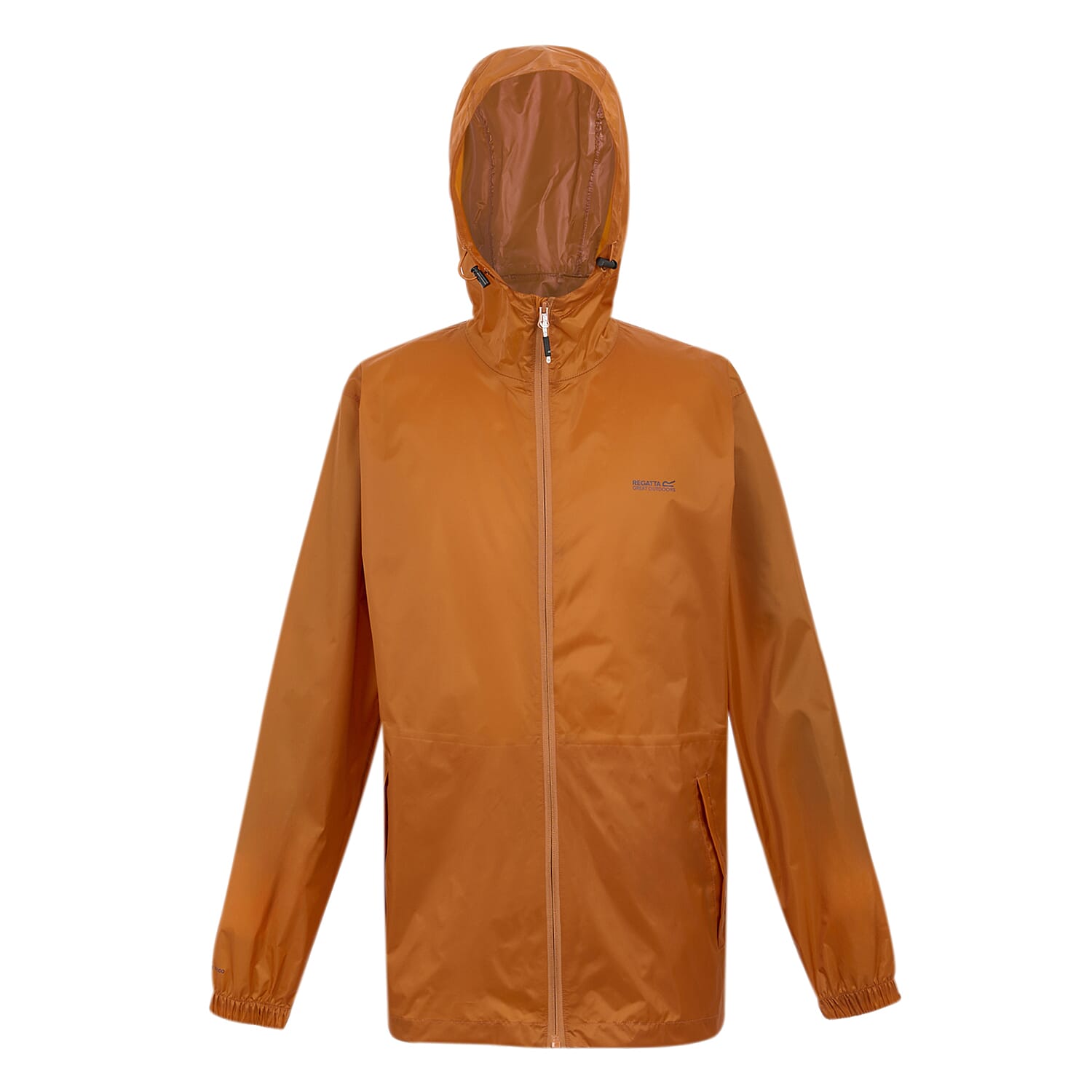 Regatta Mens Pack-It Waterproof Jacket (Size XL) - Orange