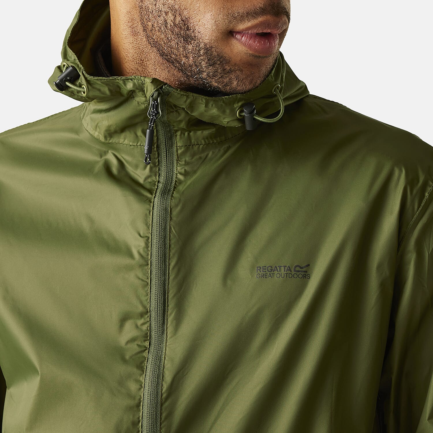 Regatta Mens Pack-It Waterproof Jacket (Size XXL) - Nephite Green