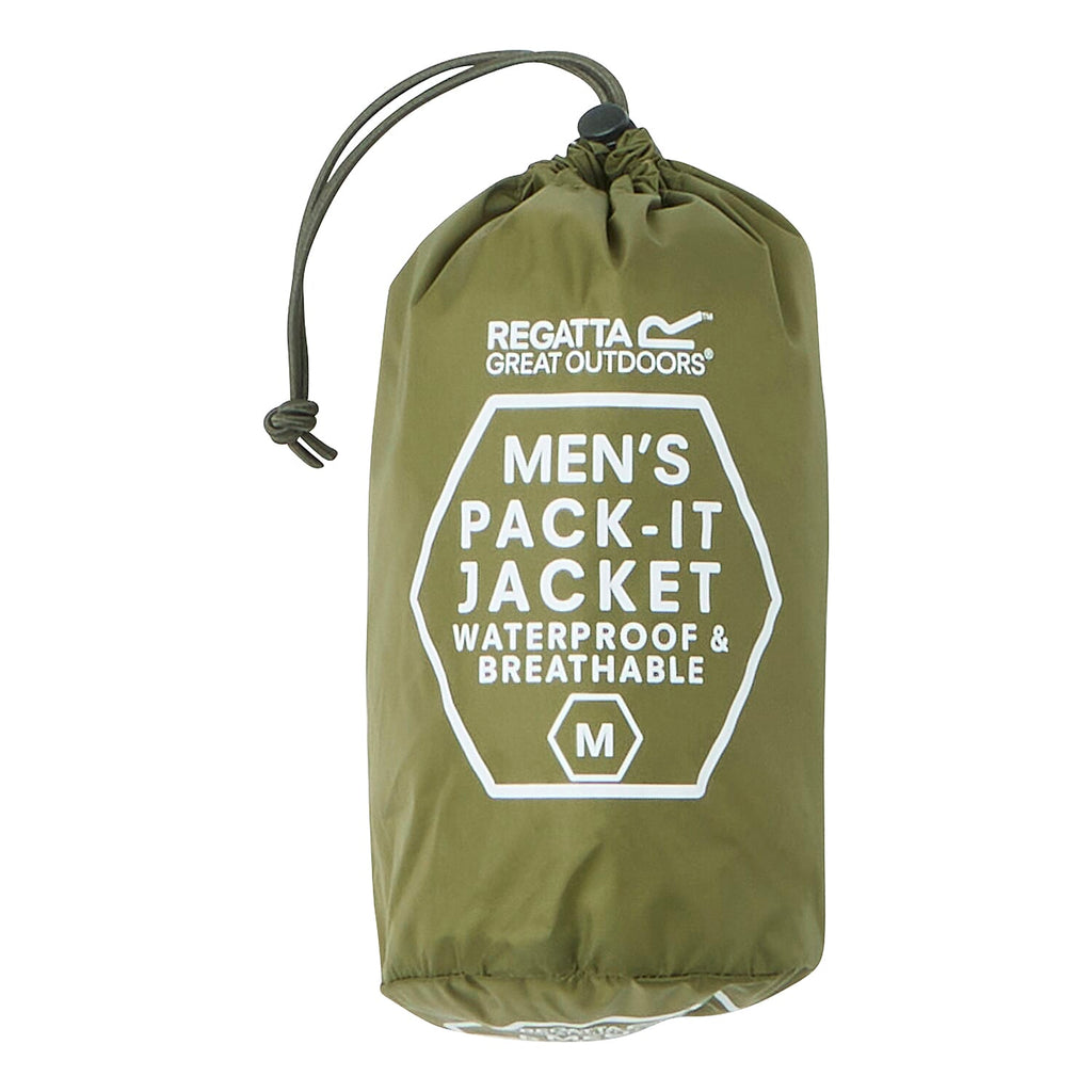 Regatta Mens Pack-It Waterproof Jacket (Size XXXL) - Nephite Green