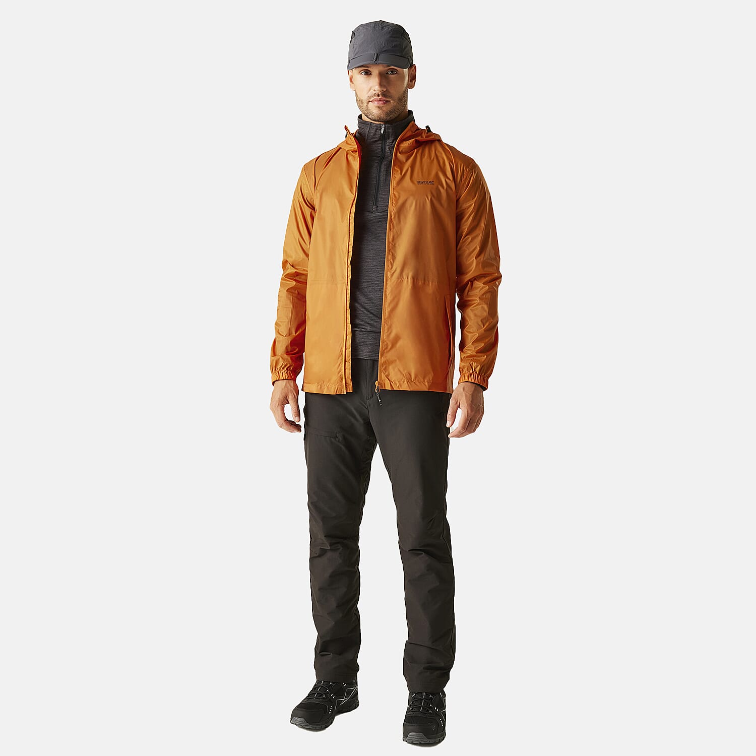 Regatta Mens Pack-It Waterproof Jacket (Size XXXL) - Orange