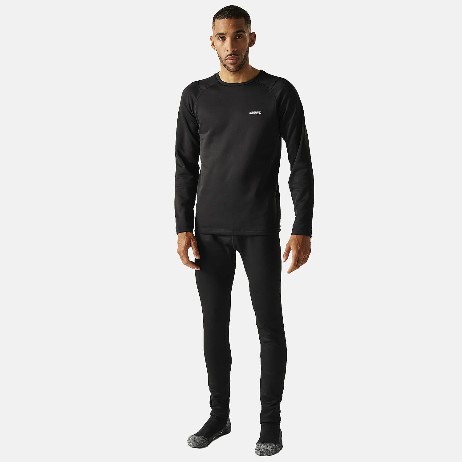 Regatta Mens Supersoft Thermal Baselayer Set (Size L) - Black