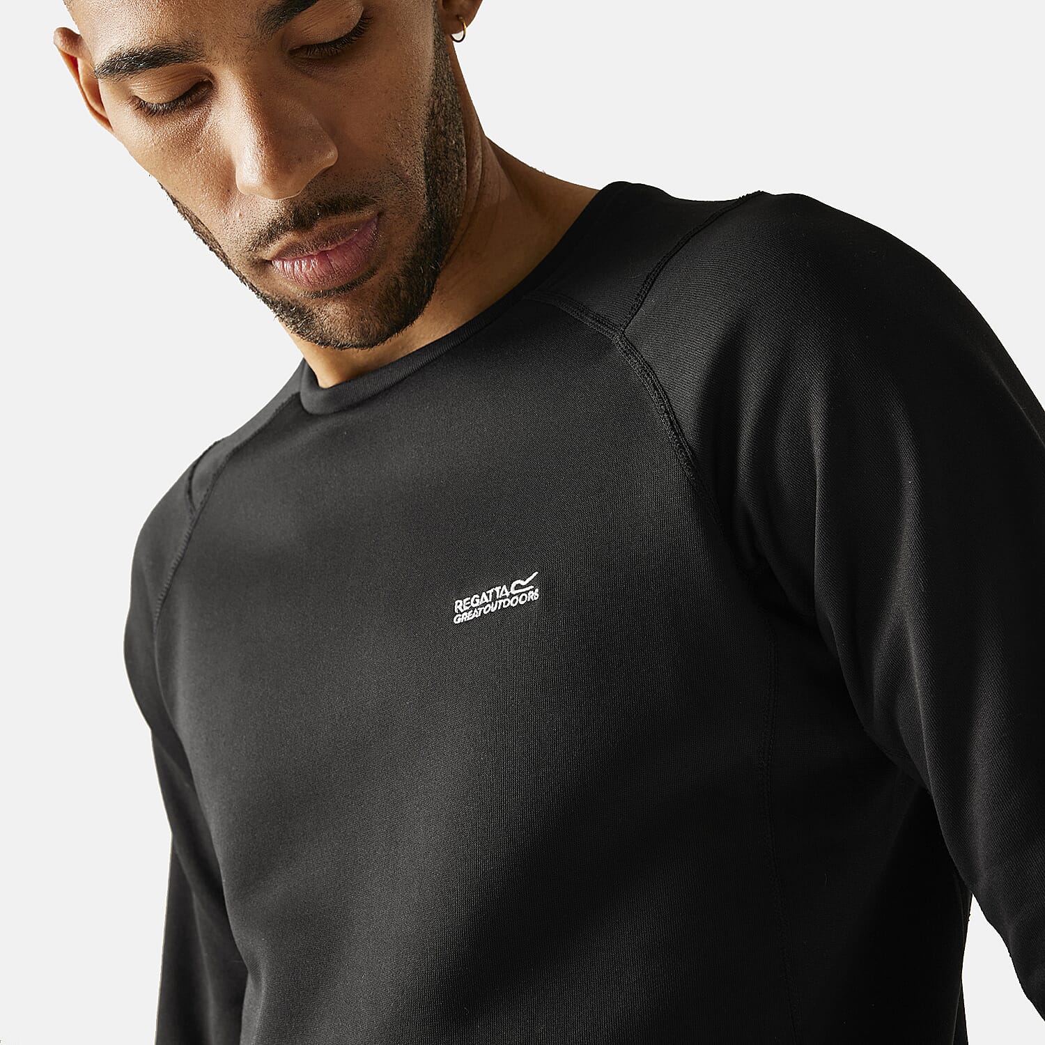 Regatta Mens Supersoft Thermal Baselayer Set (Size L) - Black