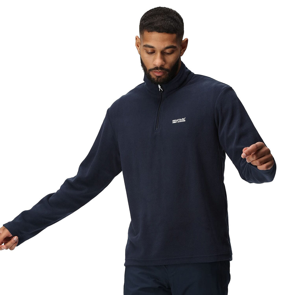 Regatta Mens Thompson Lightweight Half Zip Fleece (Size L) - Navy