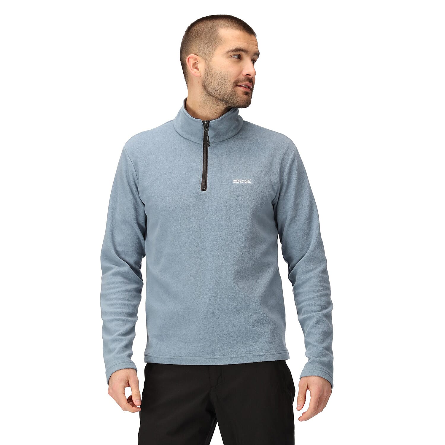Regatta Mens Thompson Lightweight Half Zip Fleece (Size XL) - Grey