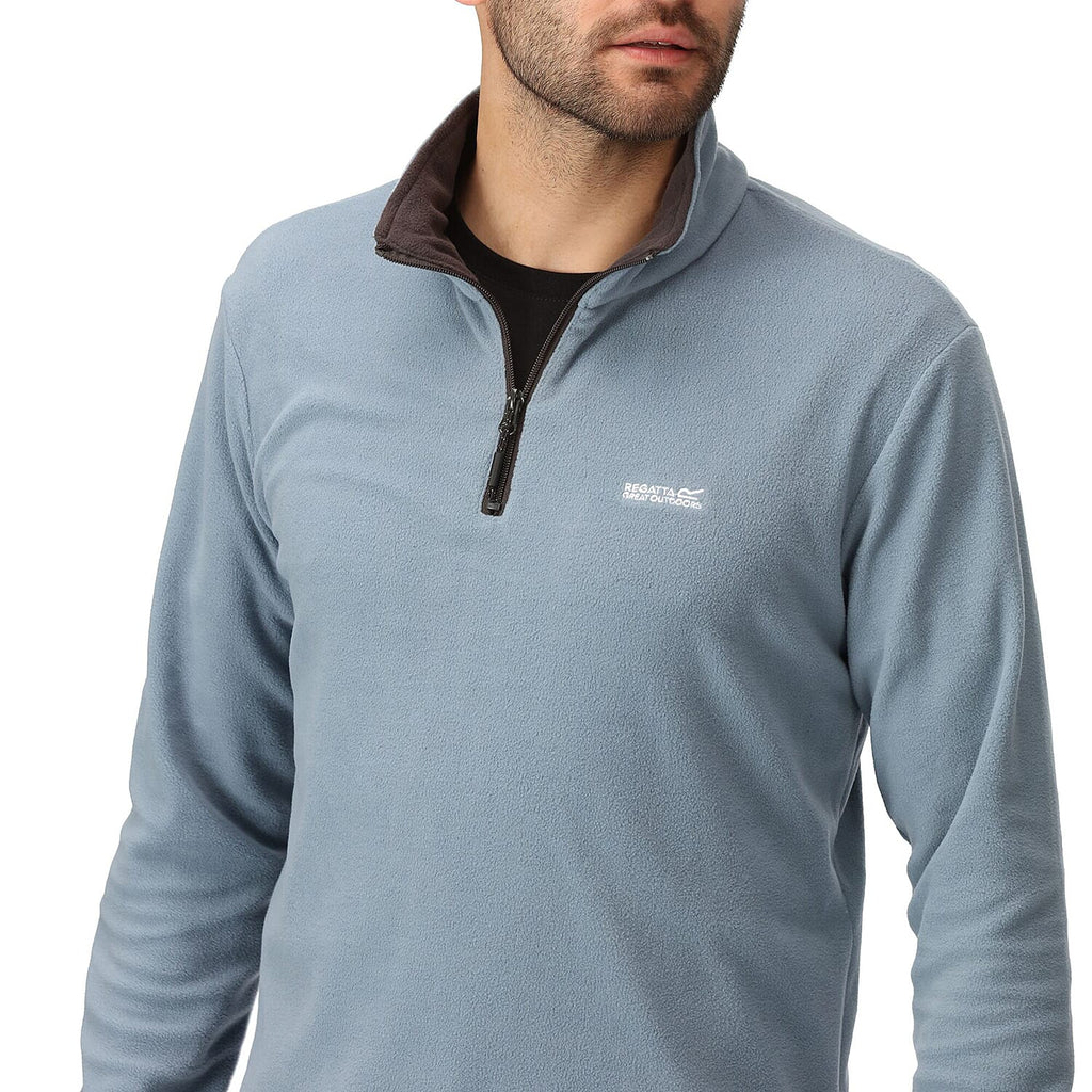 Regatta Mens Thompson Lightweight Half Zip Fleece (Size XL) - Grey