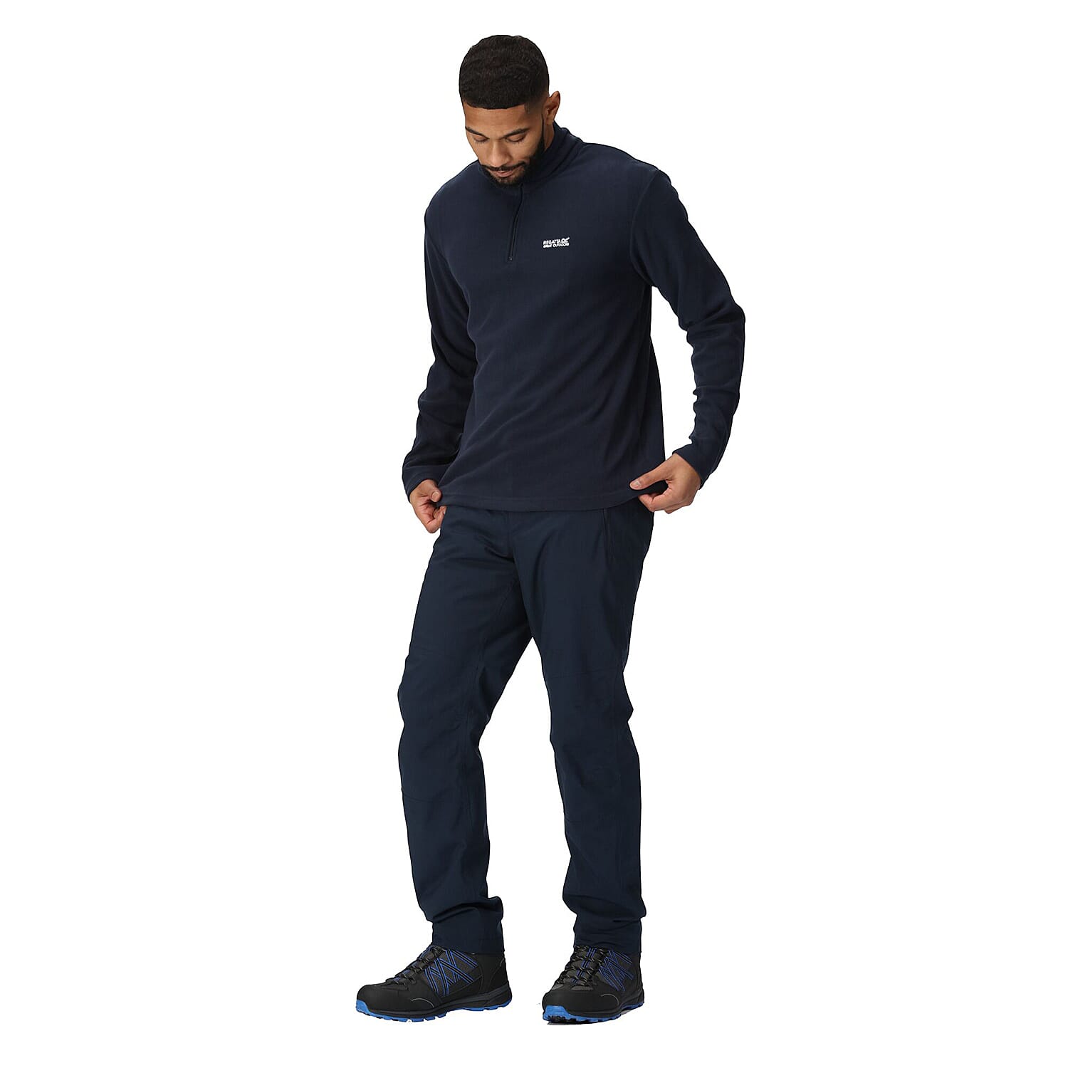 Regatta Mens Thompson Lightweight Half Zip Fleece (Size XL) - Navy