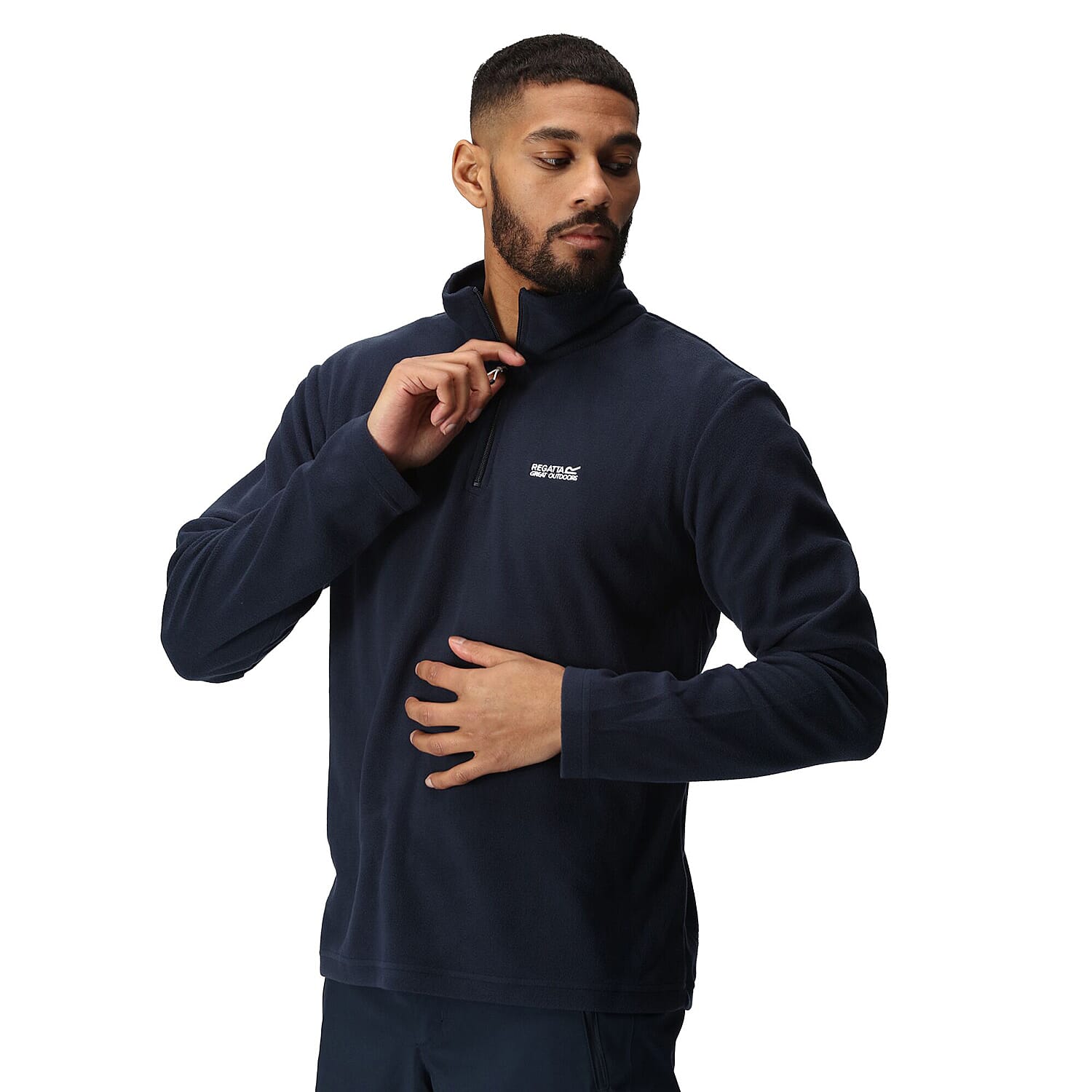 Regatta Mens Thompson Lightweight Half Zip Fleece (Size XXXL) - Navy