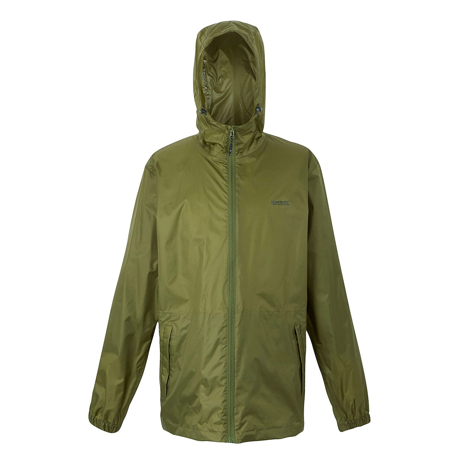 Regatta Mens Pack-It Waterproof Jacket (Size L) - Nephite Green