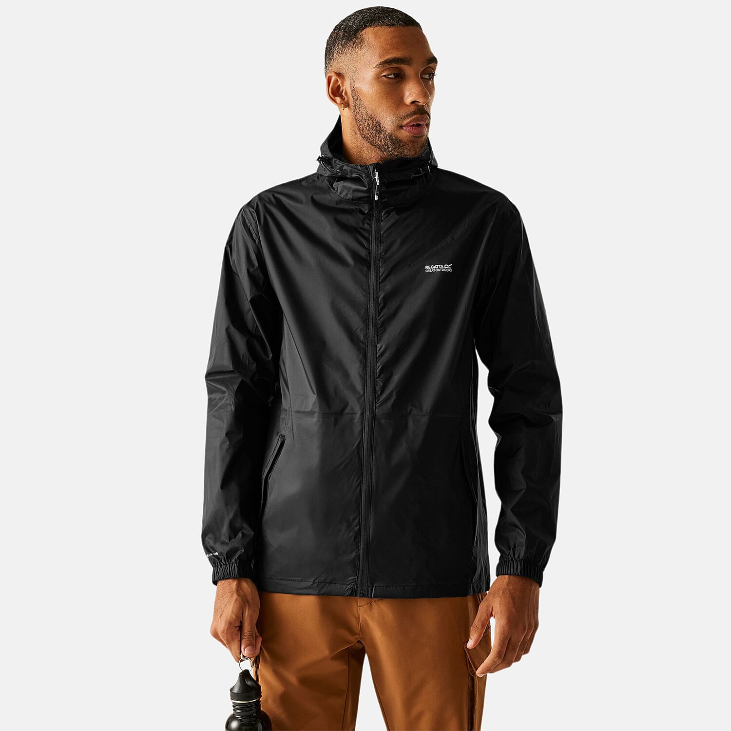 Regatta Mens Waterproof Breathable Jacket (Size M) - Black