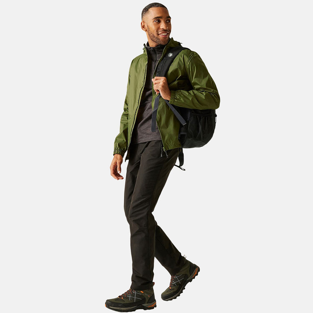 Regatta Mens Pack-It Waterproof Jacket (Size XL) - Nephite Green