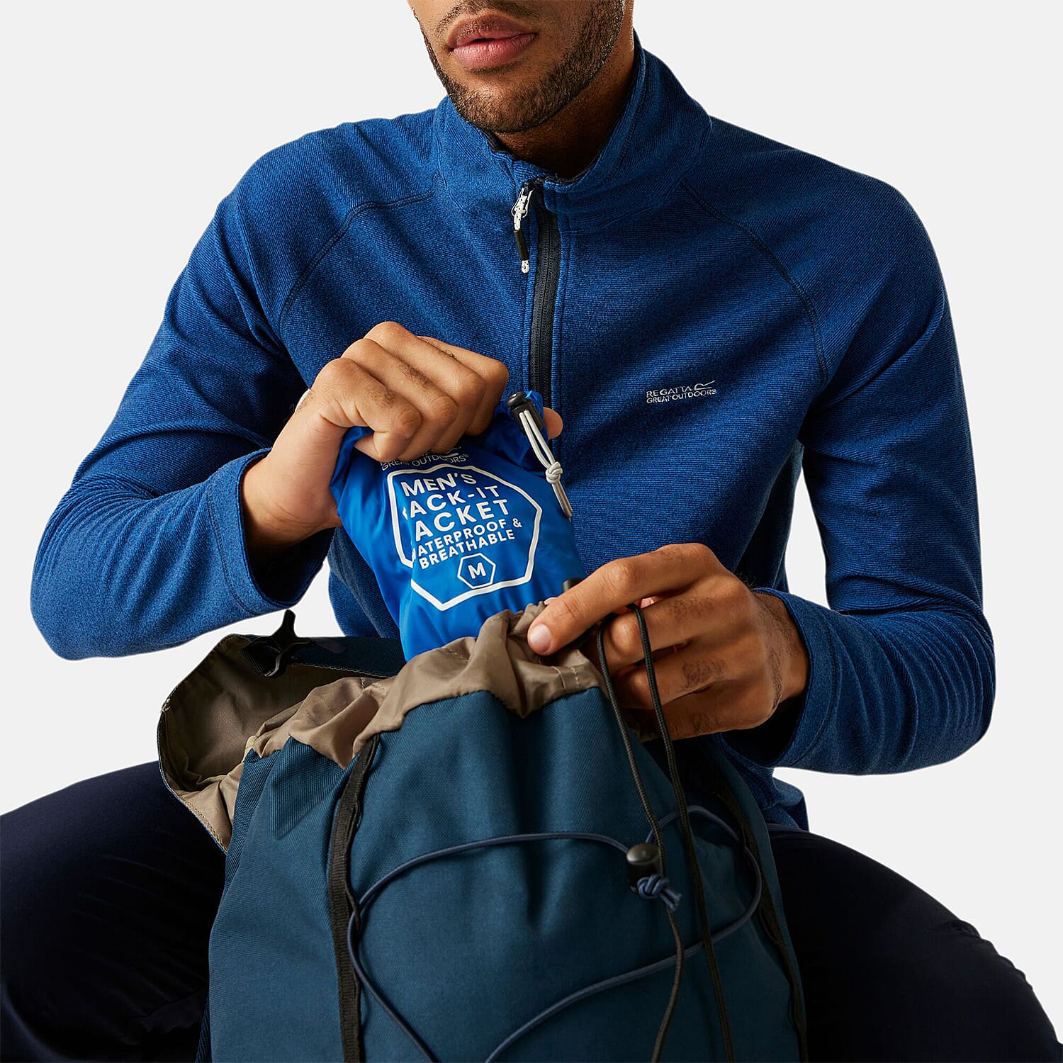 Regatta Mens Waterproof Breathable Jacket (Size XXL) - Blue