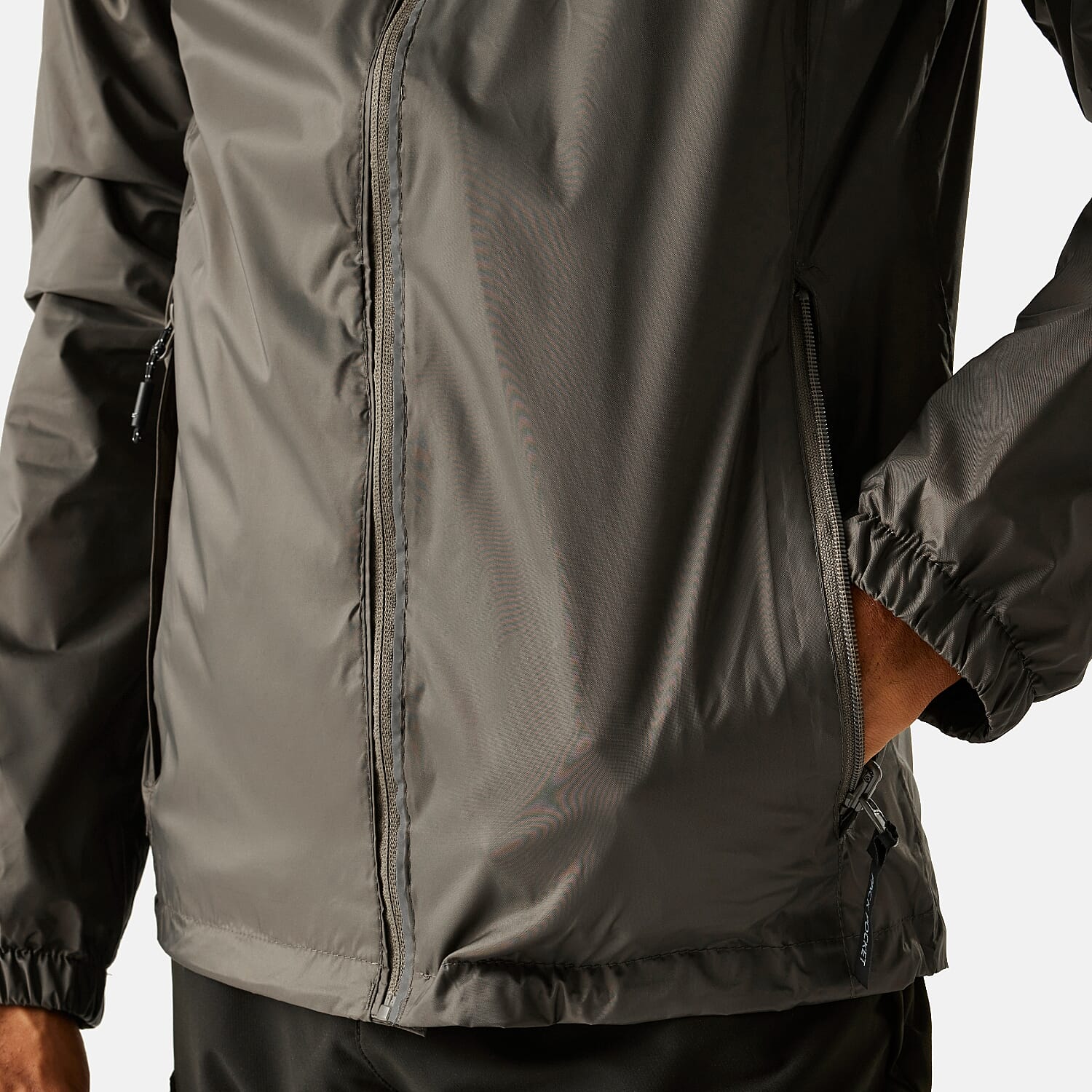 Regatta Mens Waterproof Rain Jacket With Packaway Pocket & Belt Bag (Size M) - Brown