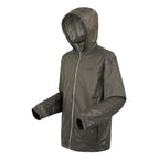 Regatta Mens Waterproof Rain Jacket With Packaway Pocket & Belt Bag (Size M) - Brown