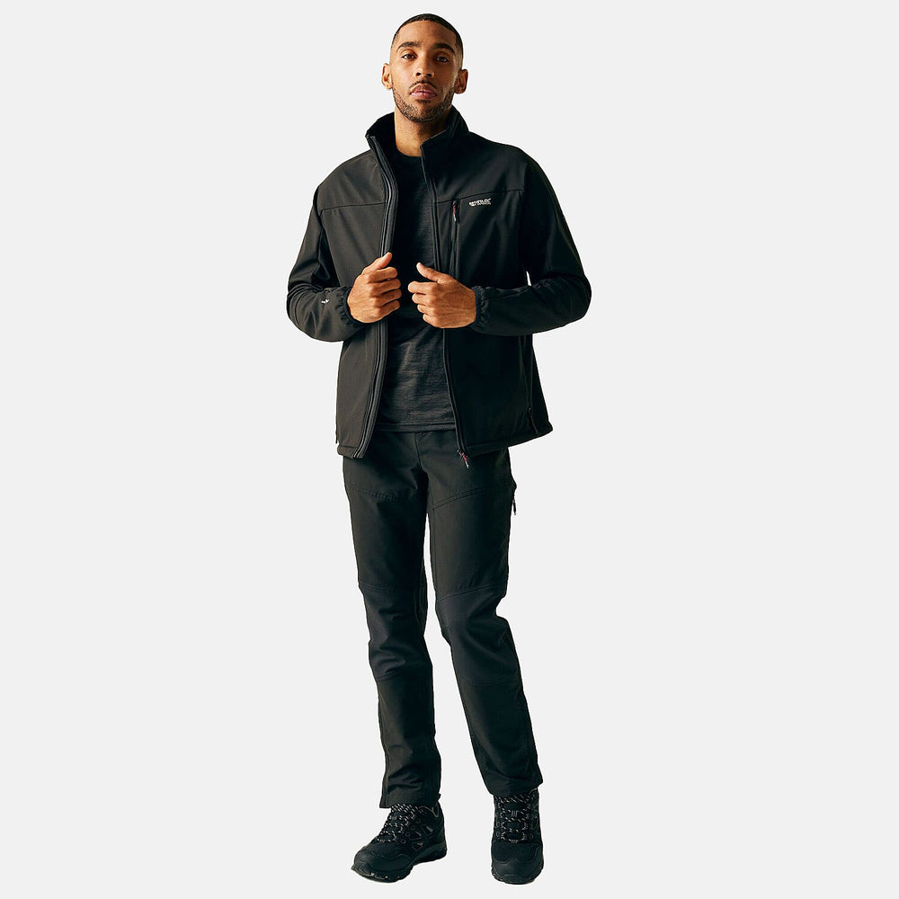 Regatta Mens Waterprrof Windproof Softshell Jacket (Size L) - Black