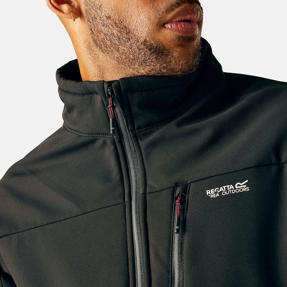 Regatta Mens Waterprrof Windproof Softshell Jacket (Size L) - Black