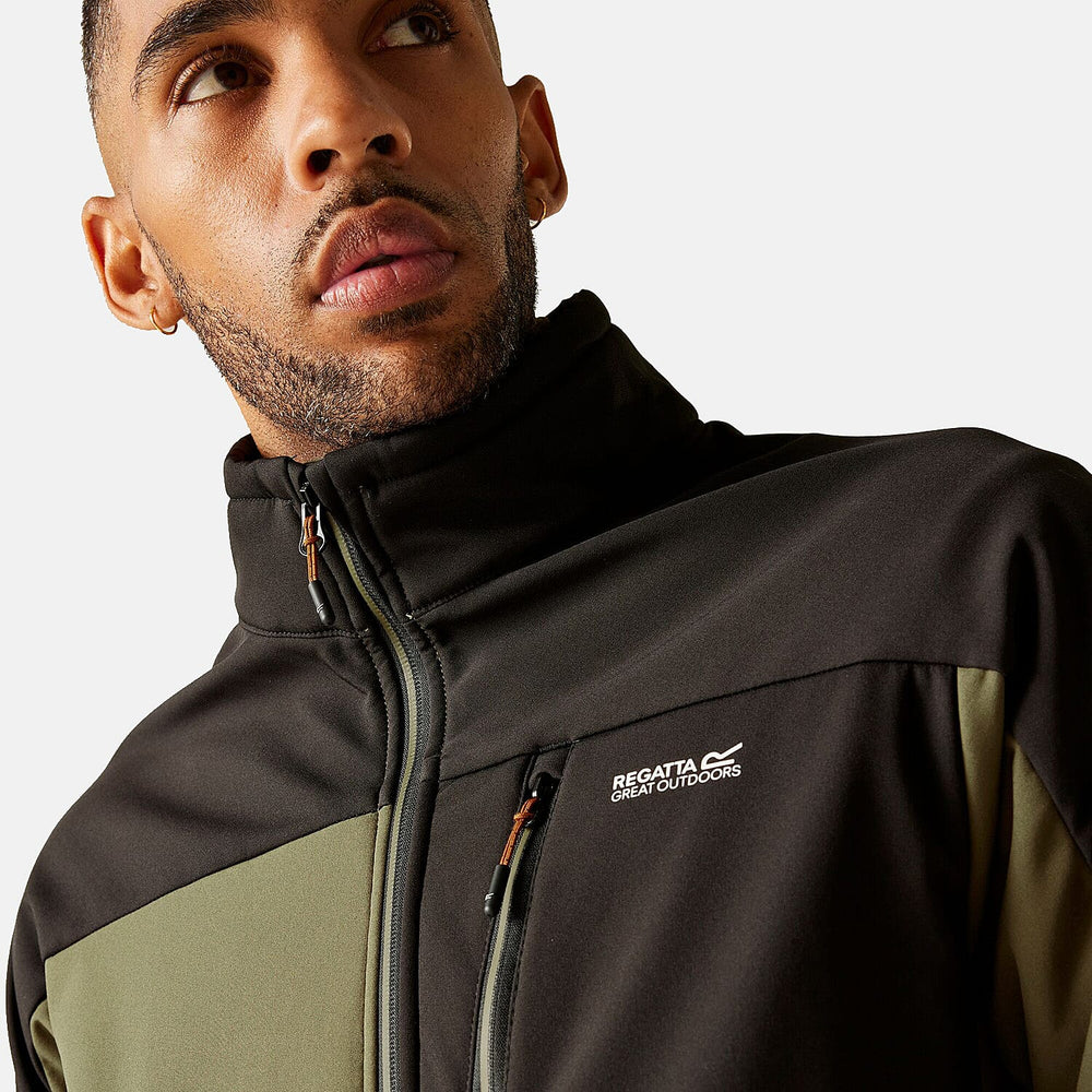 Regatta Mens Waterprrof Windproof Softshell Jacket (Size L) - Green
