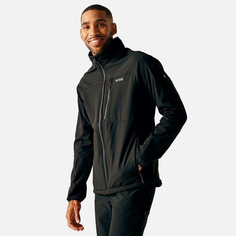 Regatta Mens Waterprrof Windproof Softshell Jacket (Size M) - Black
