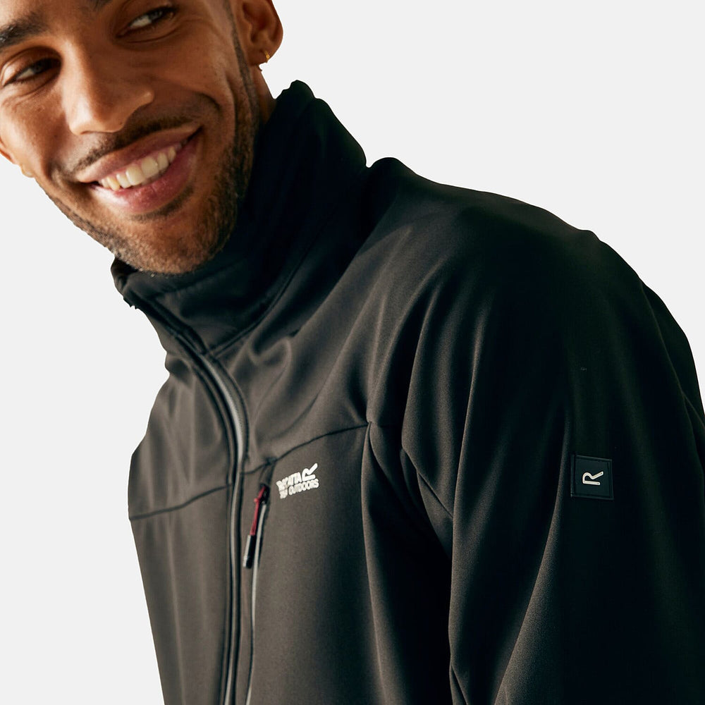 Regatta Mens Waterprrof Windproof Softshell Jacket (Size M) - Black