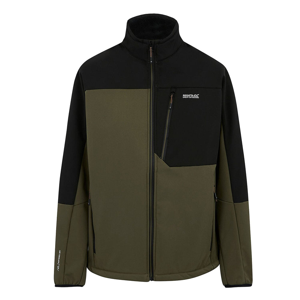 Regatta Mens Waterprrof Windproof Softshell Jacket (Size M) - Green