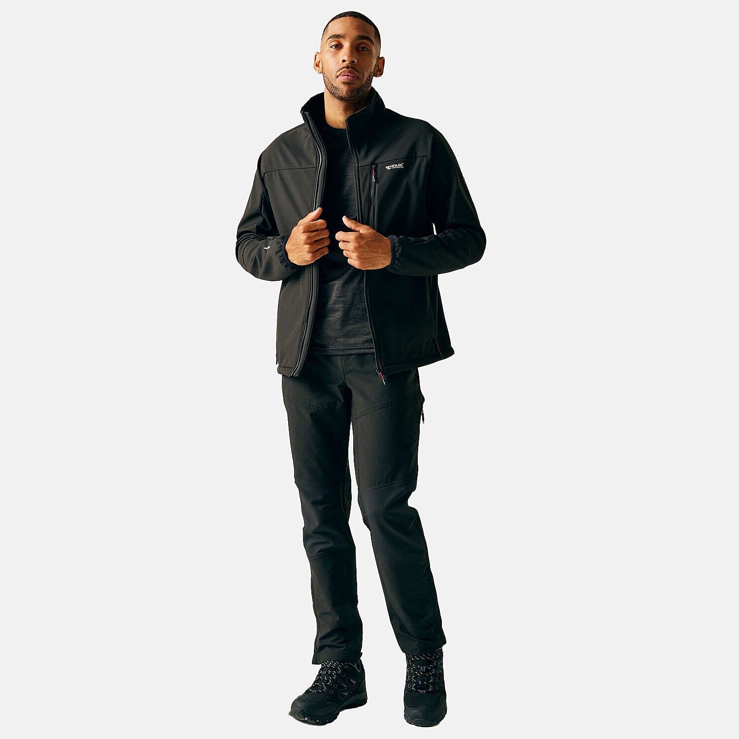 Regatta Mens Waterprrof Windproof Softshell Jacket (Size XL) - Black