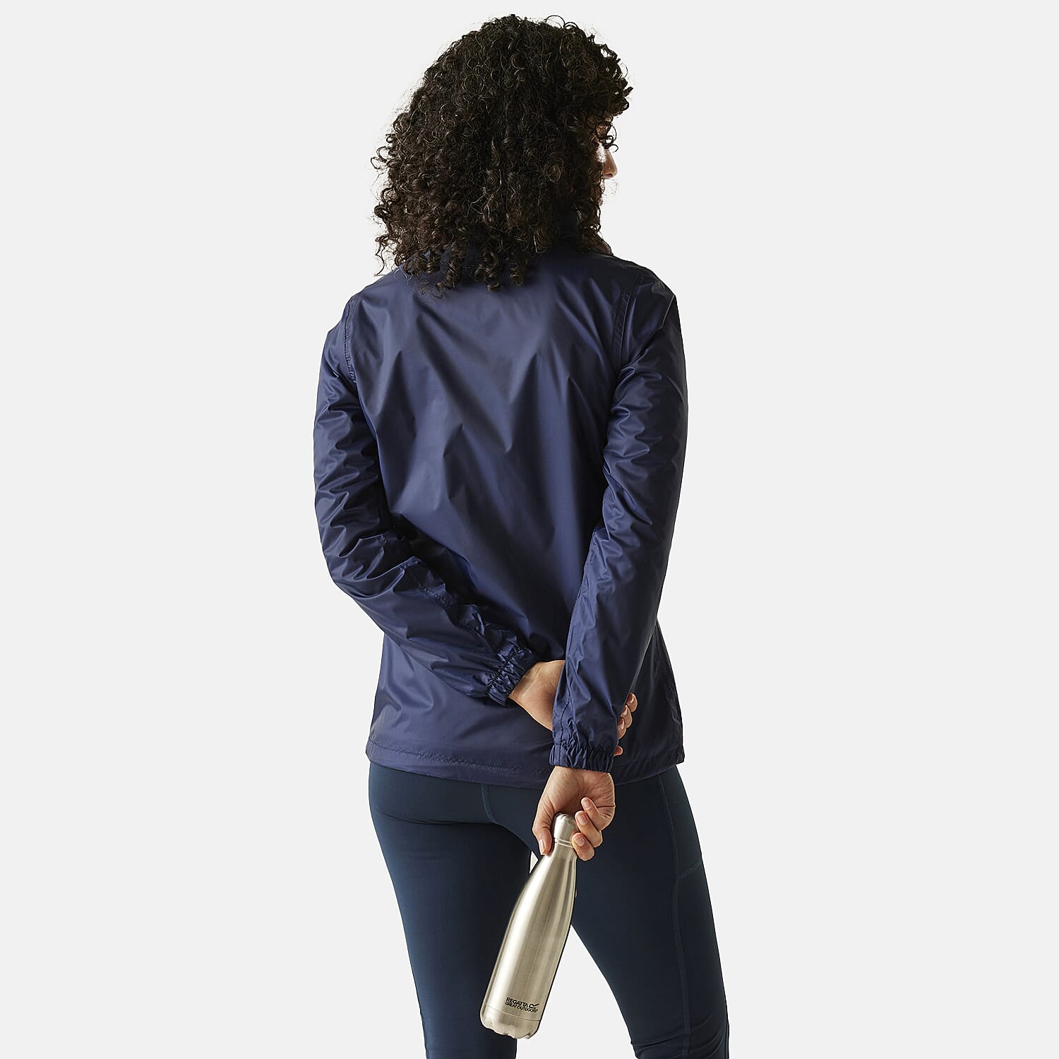 Regatta Womens Packaway Fully Waterproof Jacket (Size 16) - Navy