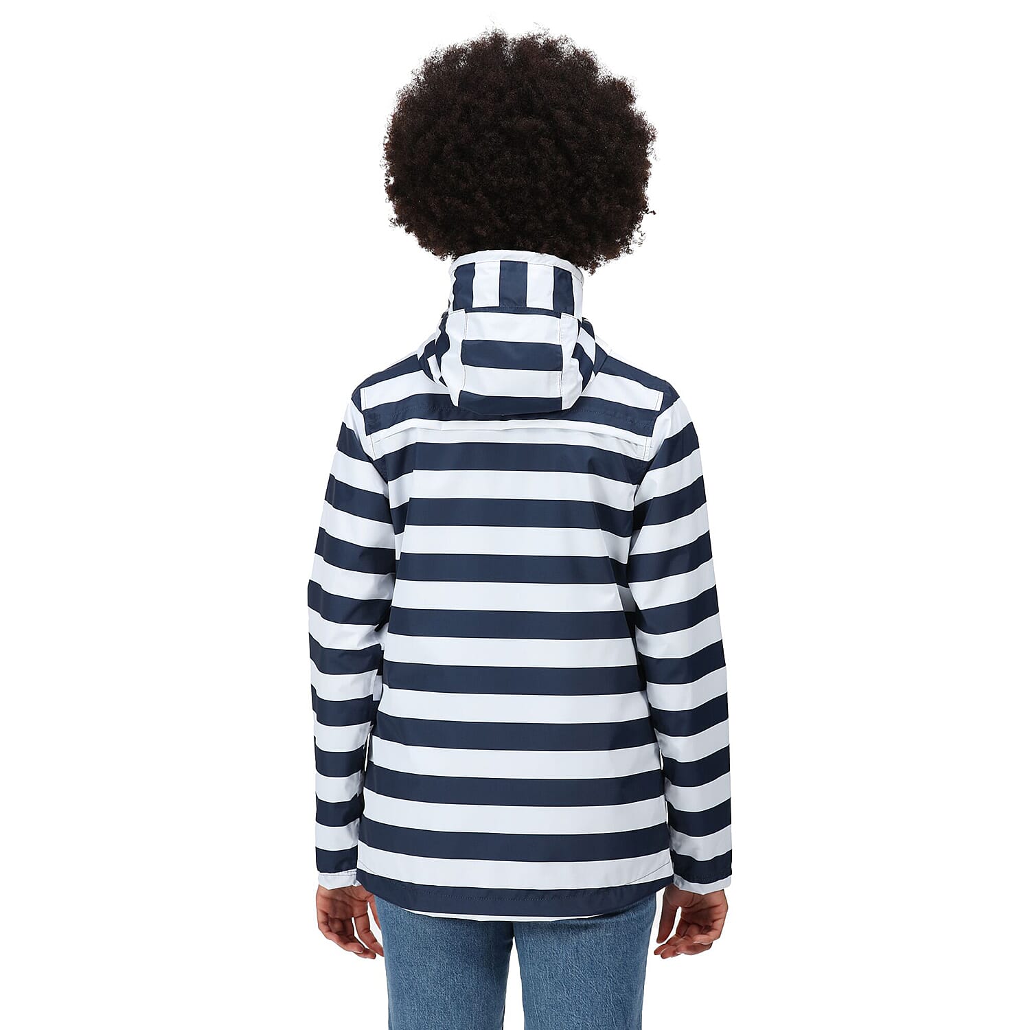 REGATTA Bayarma Striped Jacket (Size 10) - Navy & White