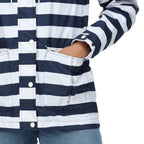 REGATTA Bayarma Striped Jacket (Size 10) - Navy & White