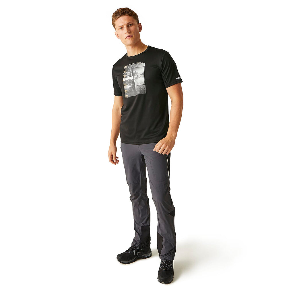 REGATTA Mens Fingal VIII Graphic Print T-Shirt (Size L) - Black