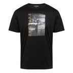 REGATTA Mens Fingal VIII Graphic Print T-Shirt (Size L) - Black