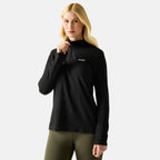 Regatta Womens Lightweight Half-Zip Fleece (Size 12) - Black