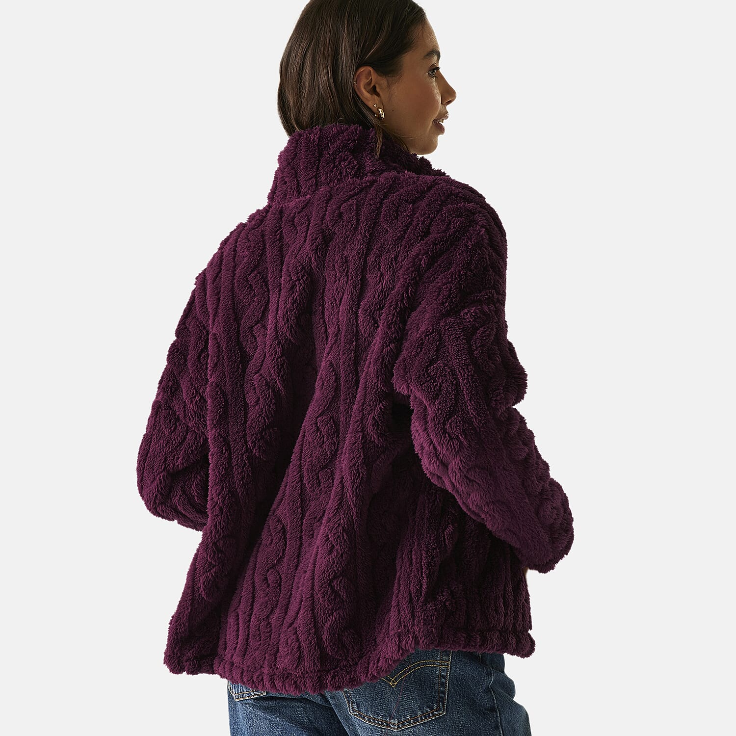 Regatta Womens Cable-Knit Effect Full-Zip Fleece (Size 12) - Fig