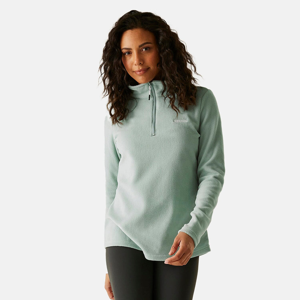 Regatta Womens Lightweight Half-Zip Fleece (Size 12) - Green Haze