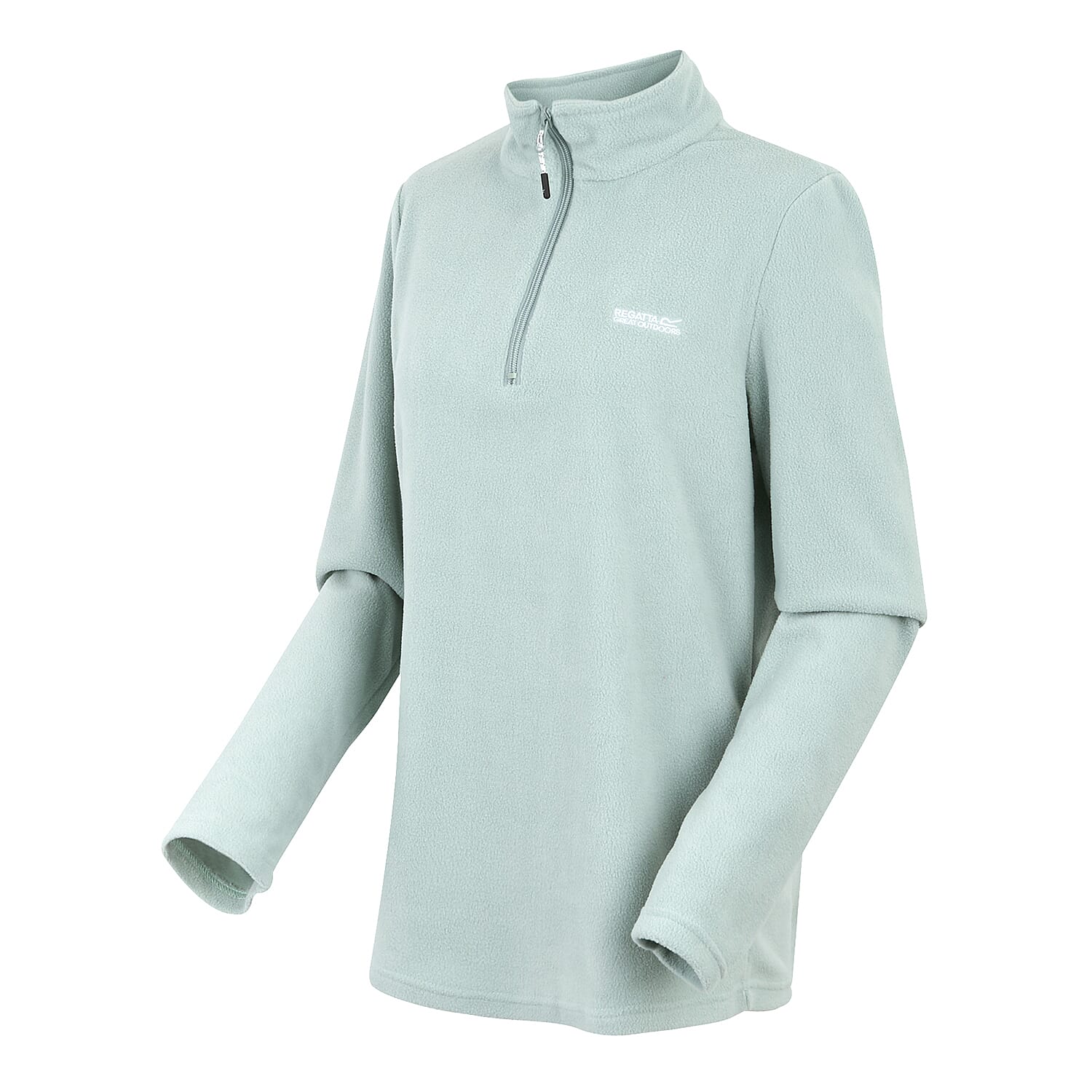 Regatta Womens Lightweight Half-Zip Fleece (Size 12) - Green Haze