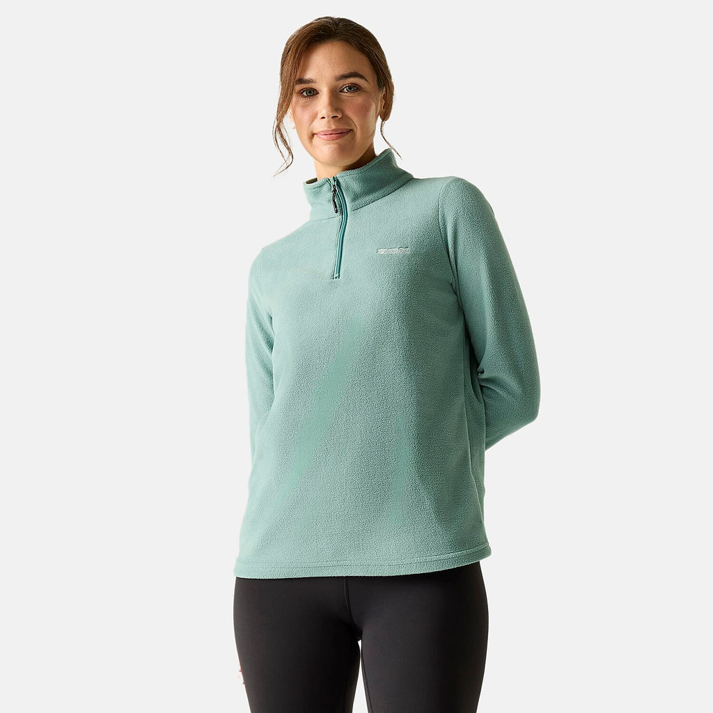 Regatta Womens Lightweight Half-Zip Fleece (Size 12) - Moss Green
