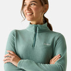 Regatta Womens Lightweight Half-Zip Fleece (Size 12) - Moss Green