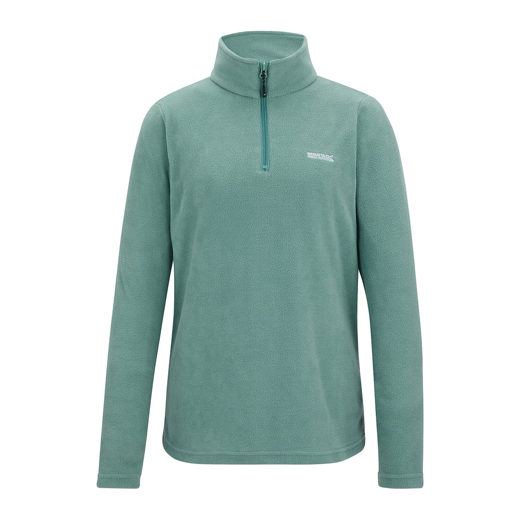 Regatta Womens Lightweight Half-Zip Fleece (Size 12) - Moss Green
