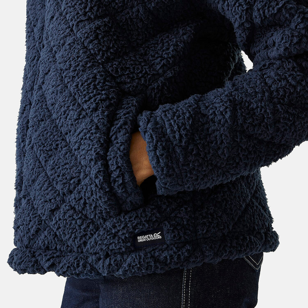 Regatta Womens Cable-Knit Effect Full-Zip Fleece (Size 12) - Navy