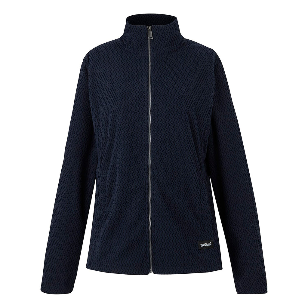 Regatta Womens Textured Full-Zip Fleece (Size 12) - Navy