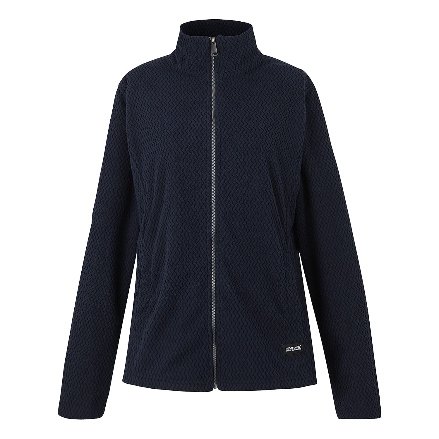 Regatta Womens Textured Full-Zip Fleece (Size 12) - Navy