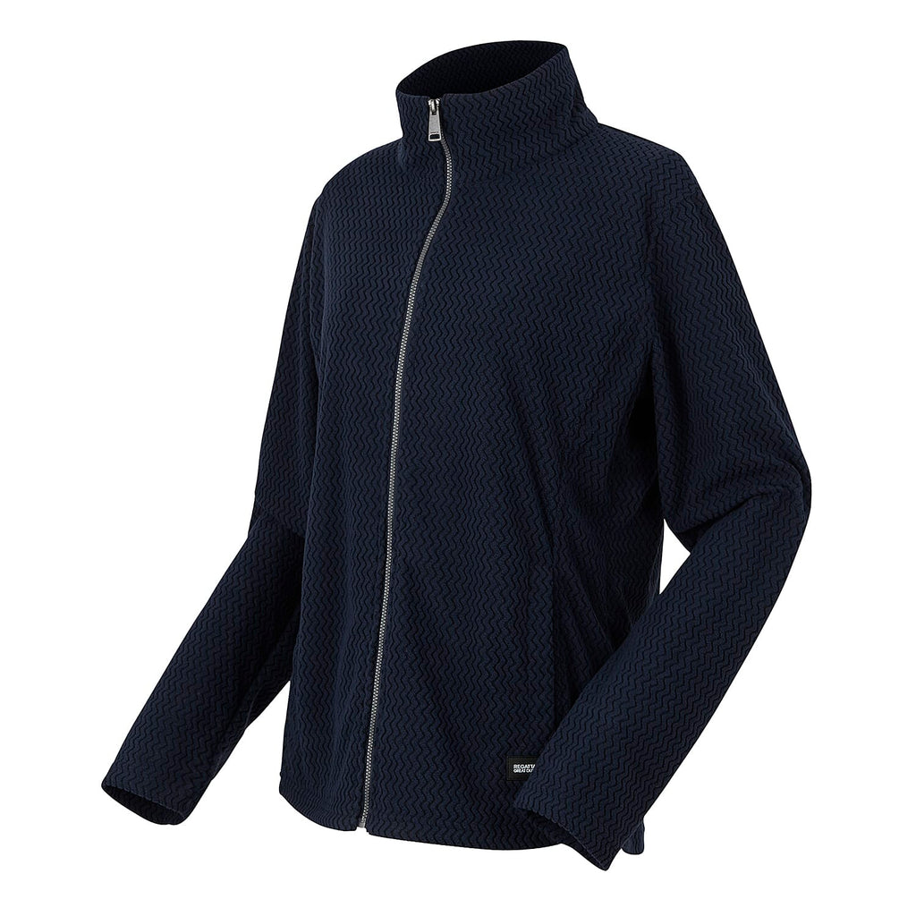 Regatta Womens Textured Full-Zip Fleece (Size 12) - Navy