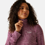 Regatta Womens Marl Half Zip Fleece Sweatshirt (Size 14) - Dark Pimento