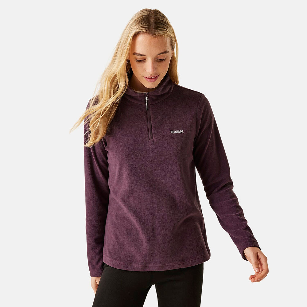 Regatta Womens Lightweight Half-Zip Fleece (Size 14) - Deep Plum