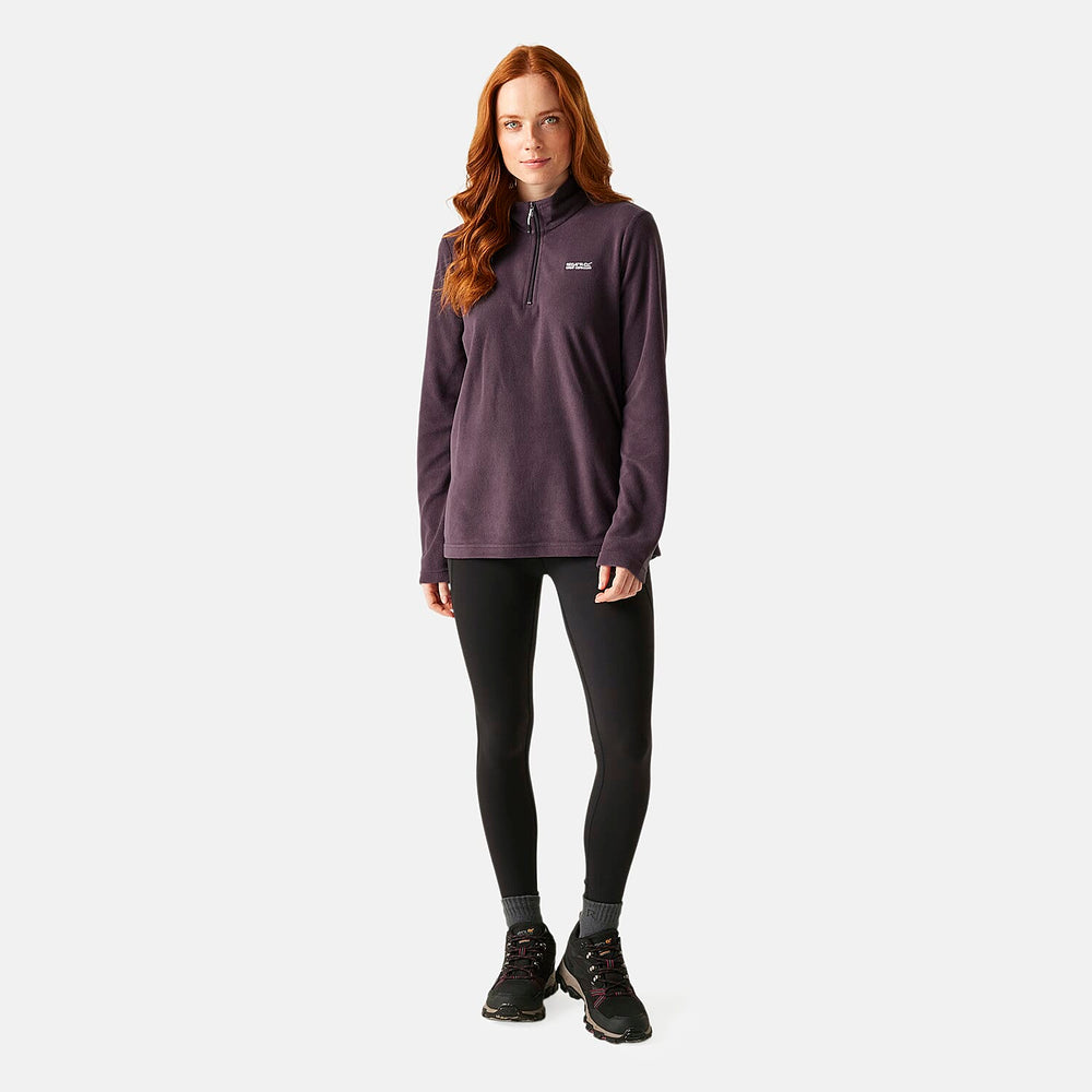 Regatta Womens Lightweight Half-Zip Fleece (Size 14) - Deep Plum