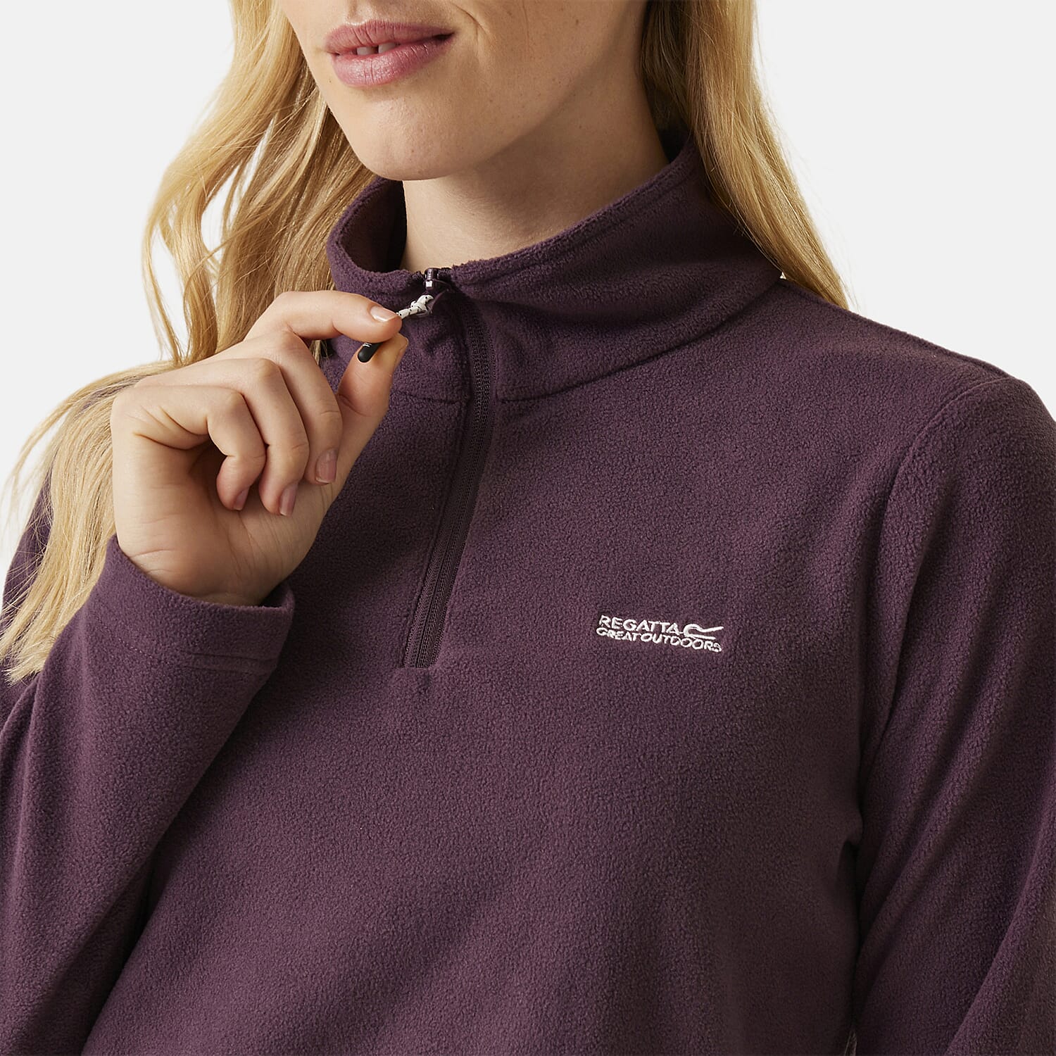 Regatta Womens Lightweight Half-Zip Fleece (Size 14) - Deep Plum