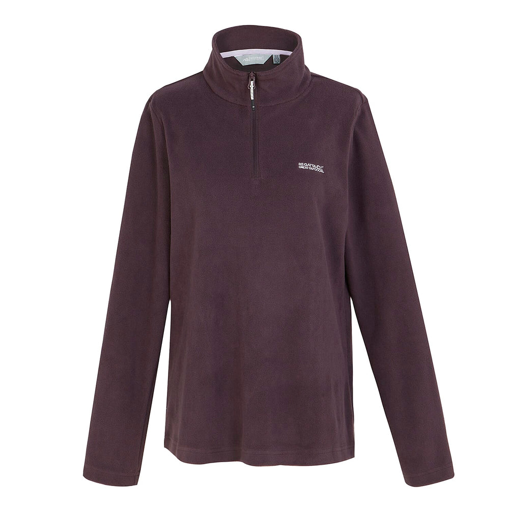 Regatta Womens Lightweight Half-Zip Fleece (Size 14) - Deep Plum