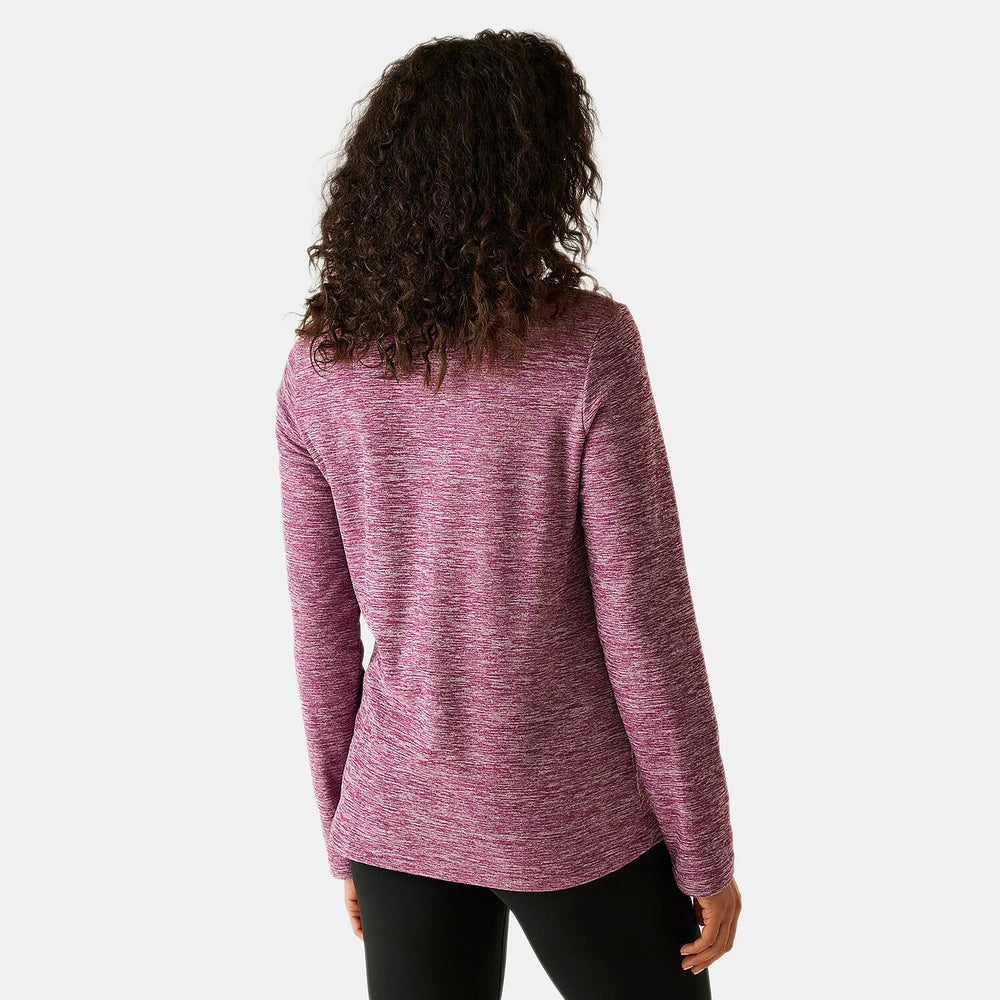 Regatta Womens Marl Half Zip Fleece Sweatshirt (Size 16) - Dark Pimento