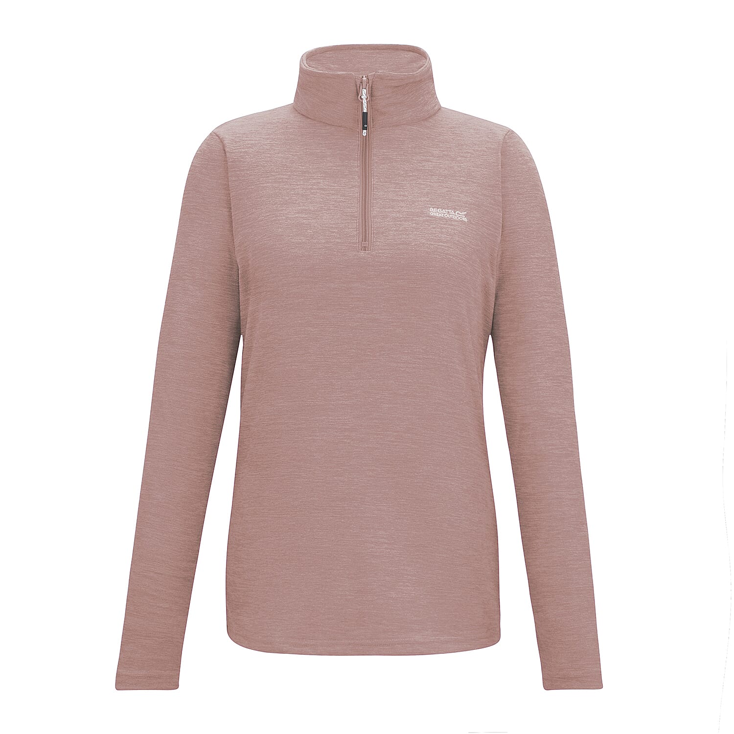 Regatta Womens Marl Half Zip Fleece Sweatshirt (Size 16) - Dusty Rose